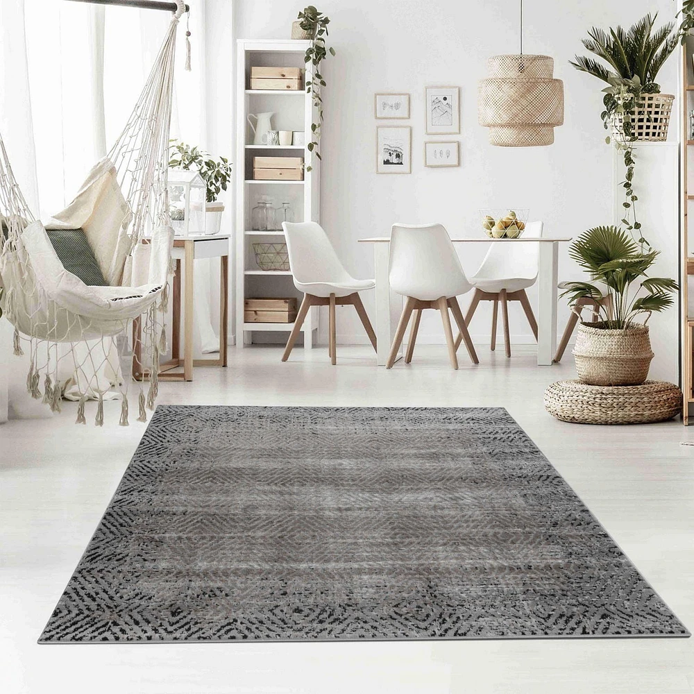 Tapis d'intérieur abstrait géométrique de la collection Rug Branch Sakarya