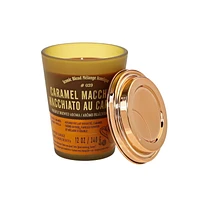 Aroma Light 12oz Caramel Macchiato Soy Wax Blended Scented Candle,1 cotton wick, · 12oz<br>· 340g<br>· pack of 1