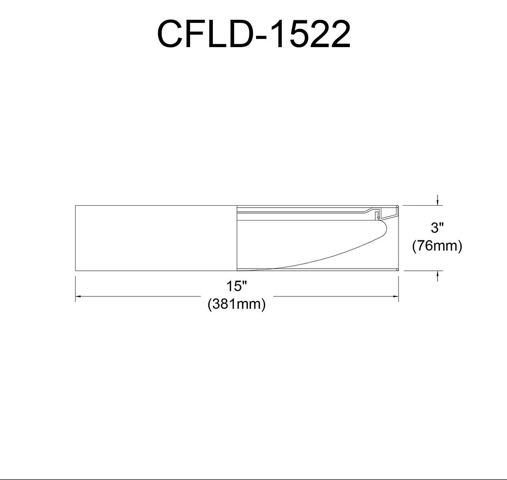 Dainolite CFLD-1522-2400 White Flush Mount