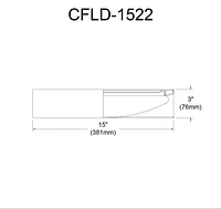 Dainolite CFLD-1522-2400 White Flush Mount