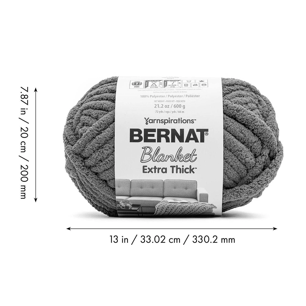 Bernat® Blanket Extra Thick™ Yarn, Polyester #7 Jumbo, 21.2oz/600g