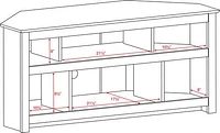 Prepac Vasari Flat Panel TV Corner Console