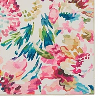 Tapis d'appoint lavable Julian 3 pi x 5 pi framboise et ivoire