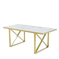 Table de salle à manger en faux marbre de la collection Heavenly