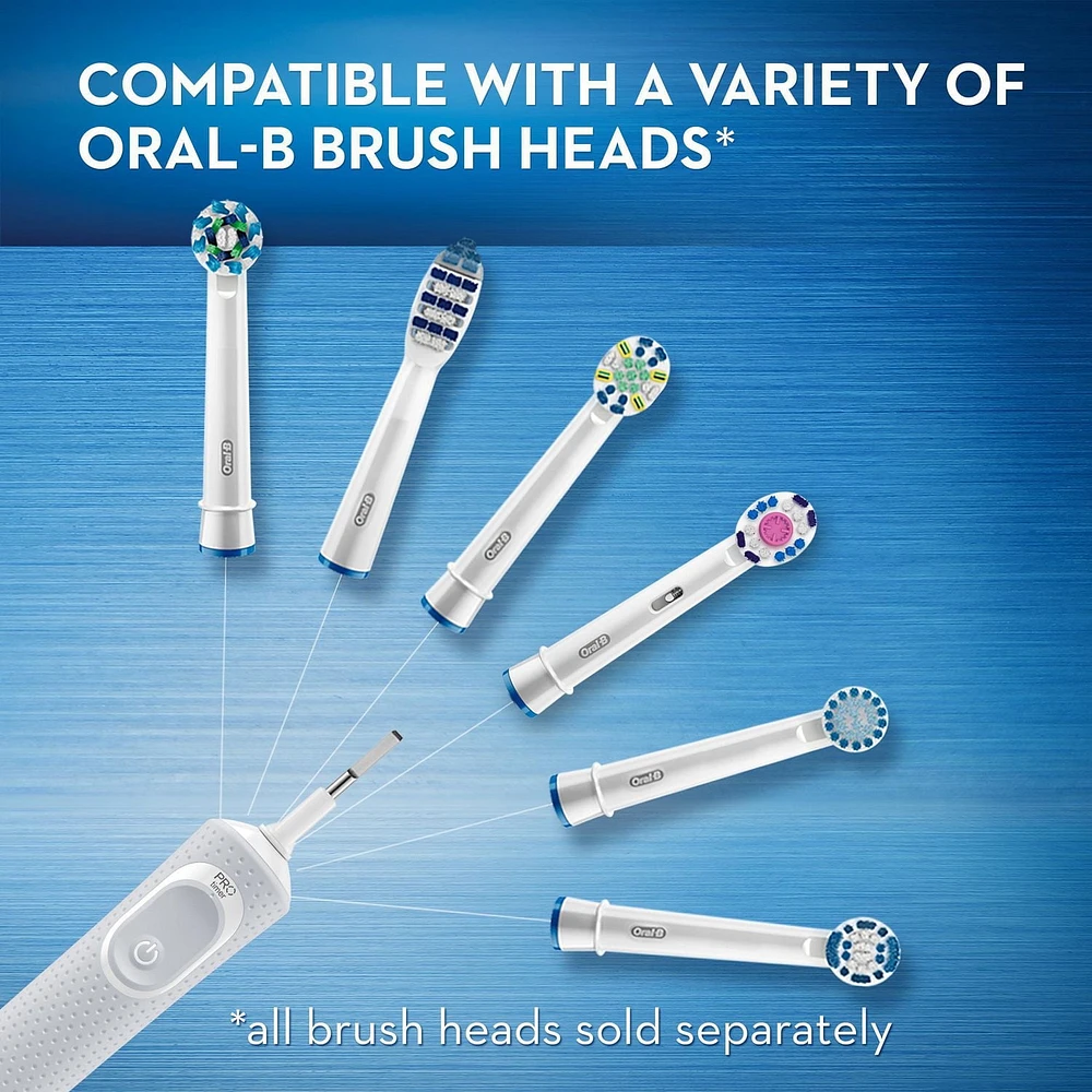 Oral-B Vitality FlossAction Electric Rechargeable Toothbrush with 2 Brush Heads, 2 FlossAction brush heads, Rechargeable handle, charger