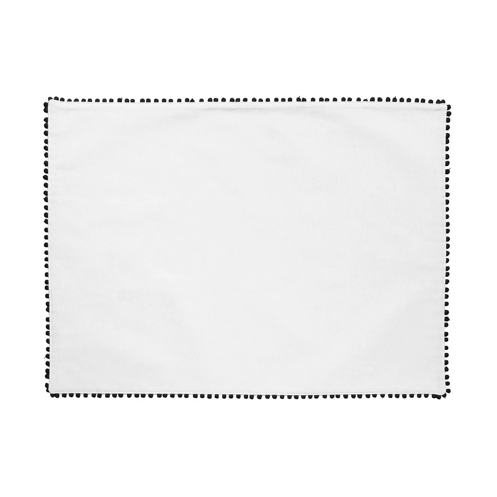Thyme & Table Placemat, White Pom, Textiles