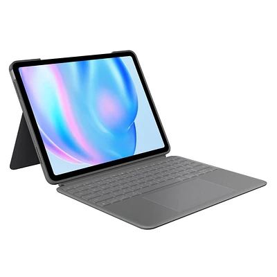 Logitech Combo Touch iPad Air 13-inch (M2)(2024) Keyboard Case - Detachable backlit keyboard with kickstand, comfortable typing, multi-use mode - Oxford Grey