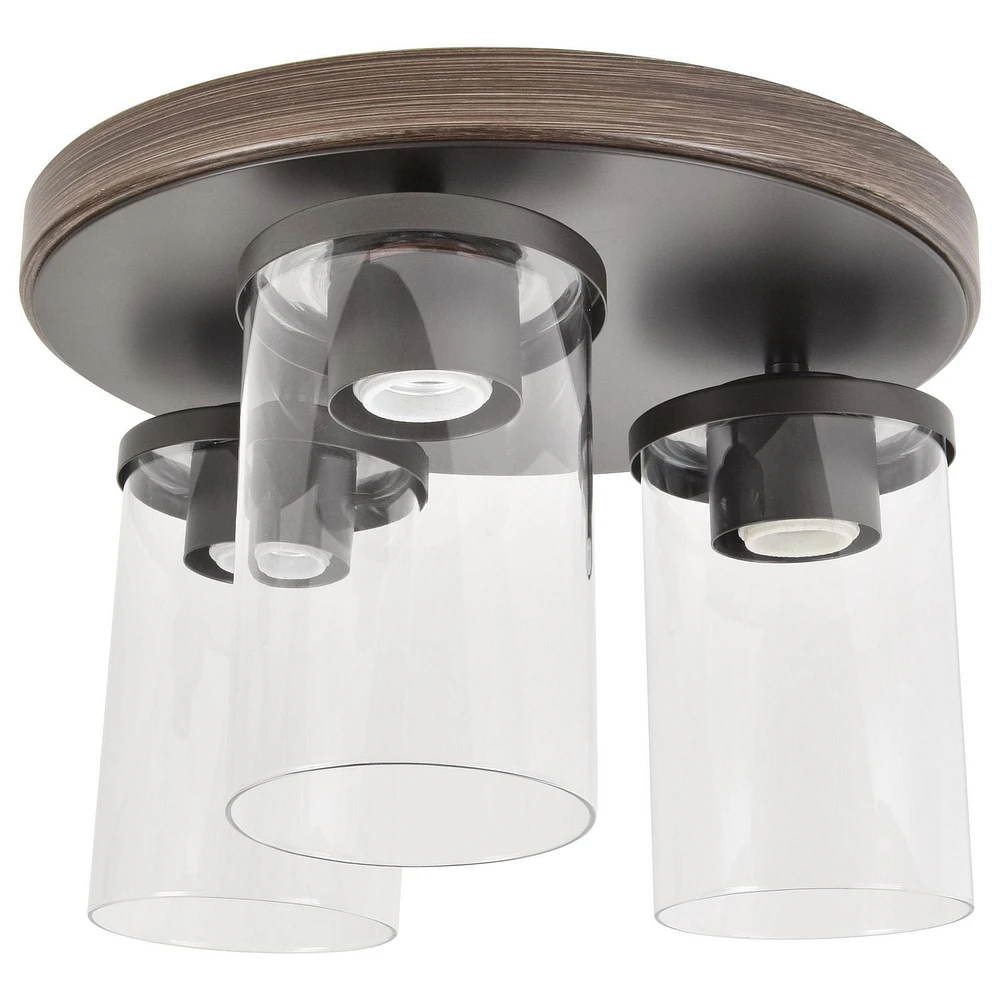 FLUSH MOUNT LIGHT LUMIÈRE ENCASTRÉE 12" Farmhouse 3-Light FLUSH MOUNT LIGHT LUMIÈRE