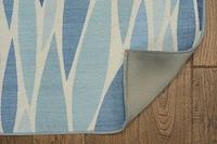 Tapis d'extérieur lavable Pompano bleu & ivoire 7 pi x 9 pi