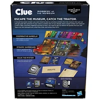 Clue Vol au musée, jeu d'enquête façon Escape Game, jeu de plateau coopératif familial, à partir de 10 ans, 1 à 6 joueurs