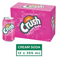 Crush Cream Soda, 12 x 355 mL cans, 12x355mL