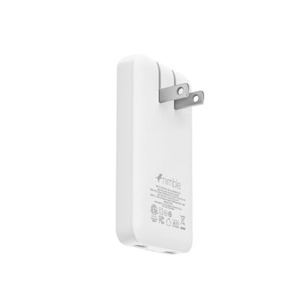 Nimble Chargeur Mural Ultra Compact GaN 65 W Blanc