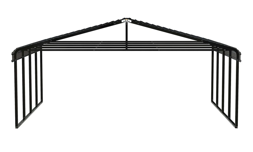 Arrow Abri d'auto 20 pi x 20 pi x 9 pi Charbon
