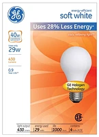 Lampe éconergétique A19 GE 29 W – paquet de 4