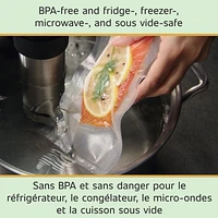 FoodSaver Vacuum Sealer Bags for Airtight Food Storage and Sous Vide, Variety Pack, 8" x 20' and 11" x 16', 5 Count