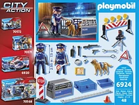 Playmobil Barrage de police avec un chien