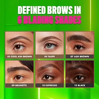 NYX Professional Makeup Blade & Shade, Dual Edged Brow Pencil, 16 hour wear