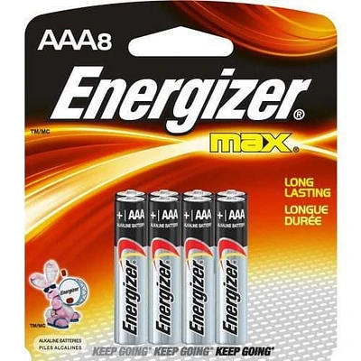 Energizer MAX Alkaline AAA Batteries, 8 Pack
