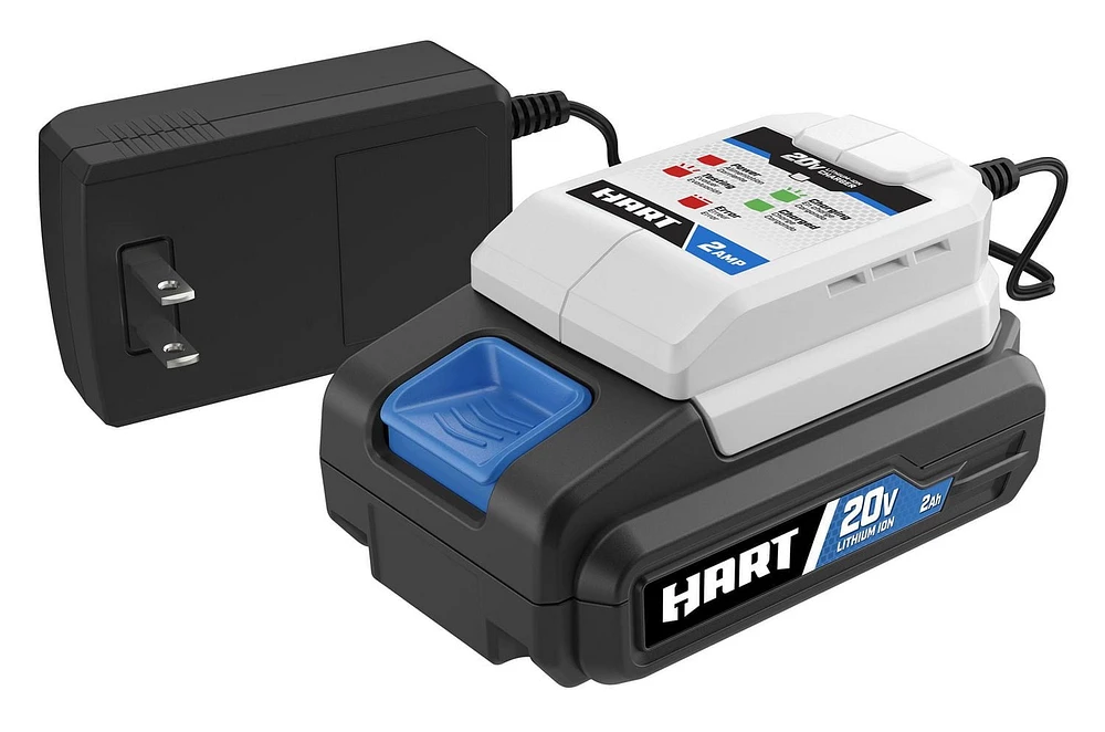 HART 20-Volt Lithium-Ion 2.0Ah Battery and 2 Amp Fast Charger, The 20V one battery system