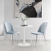 CorLiving Nash Velvet Channel Tufted Side Chair