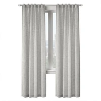Loft Living Davos, filtrant la lumière panneau de rideau jacquard à double entête 52" x 95", argent