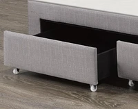 Base de lit plateforme Emil King, Gris