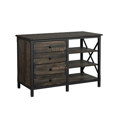 Sauder® Collection Steel River Crédence, Finition Carbon Oak®, 427849