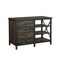 Sauder® Collection Steel River Crédence, Finition Carbon Oak®, 427849
