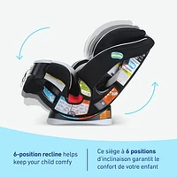Siège d'auto 4-en-un convertible 4Ever de Graco - Polyvalent, confortable et sûr pour les bébés jusqu'aux préadolescents, 1,8 à 54 kg (4 à 120 lb) Rockweave