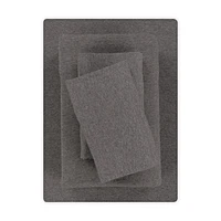 Parure de lit en jersey extra doux pour adulte Mainstays, double queen, anthracite, 4 pièces