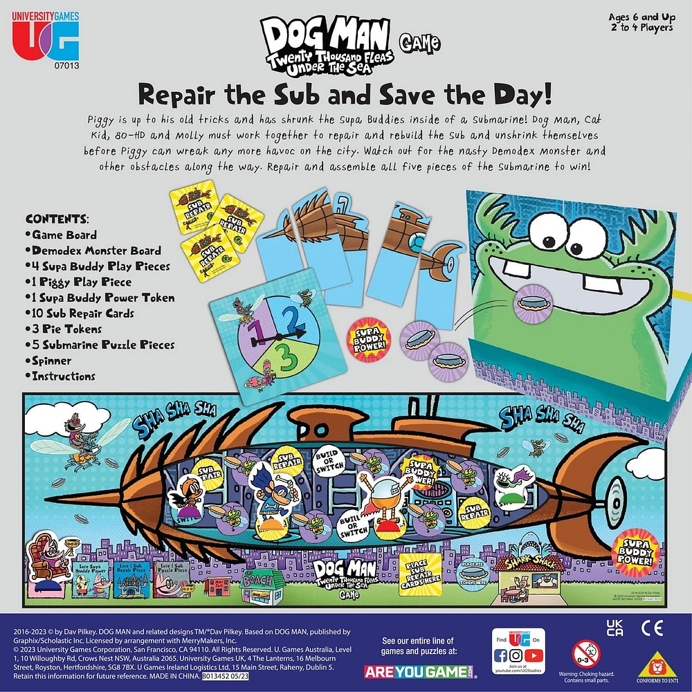 Jeu Dog Man Vingt mille puces sous la mer