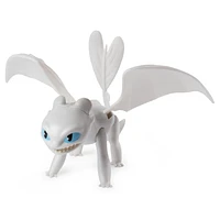 DreamWorks Dragons, Lightfury and Hiccup, Dragon with Armored Viking Figure, for Kids Aged 4 and Up