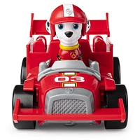 PAW Patrol, Ready, Race, Rescue, Véhicule de luxe Race & Go de Marcus avec effets sonores, pour les enfants à partir de 3 ans