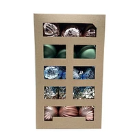Holiday Time 45 Count Shatterproof Ornaments-Champagne/Green/Tan/Blue