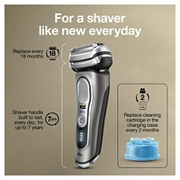 Rasoir électrique rechargeable Series 9 Pro 9465cc pour hommes, peau sèche et mouillée, système Nettoyage et recharge