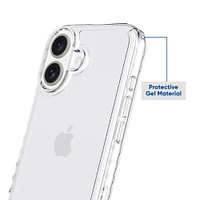 Étui protecteur en gel pour téléphone iPhone 16 de onn., prises latérales renforcées Protection contre chutes 1,8 m