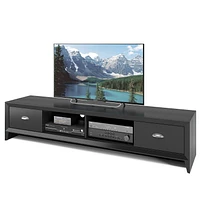 CorLiving Lakewood Modern Black Engineered Wood TV Stand with Drawers for TVs up to 85"