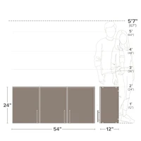 Prepac Armoire murale Elite 54 po, gris clair