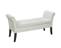 Banc de rangement Gia, blanc