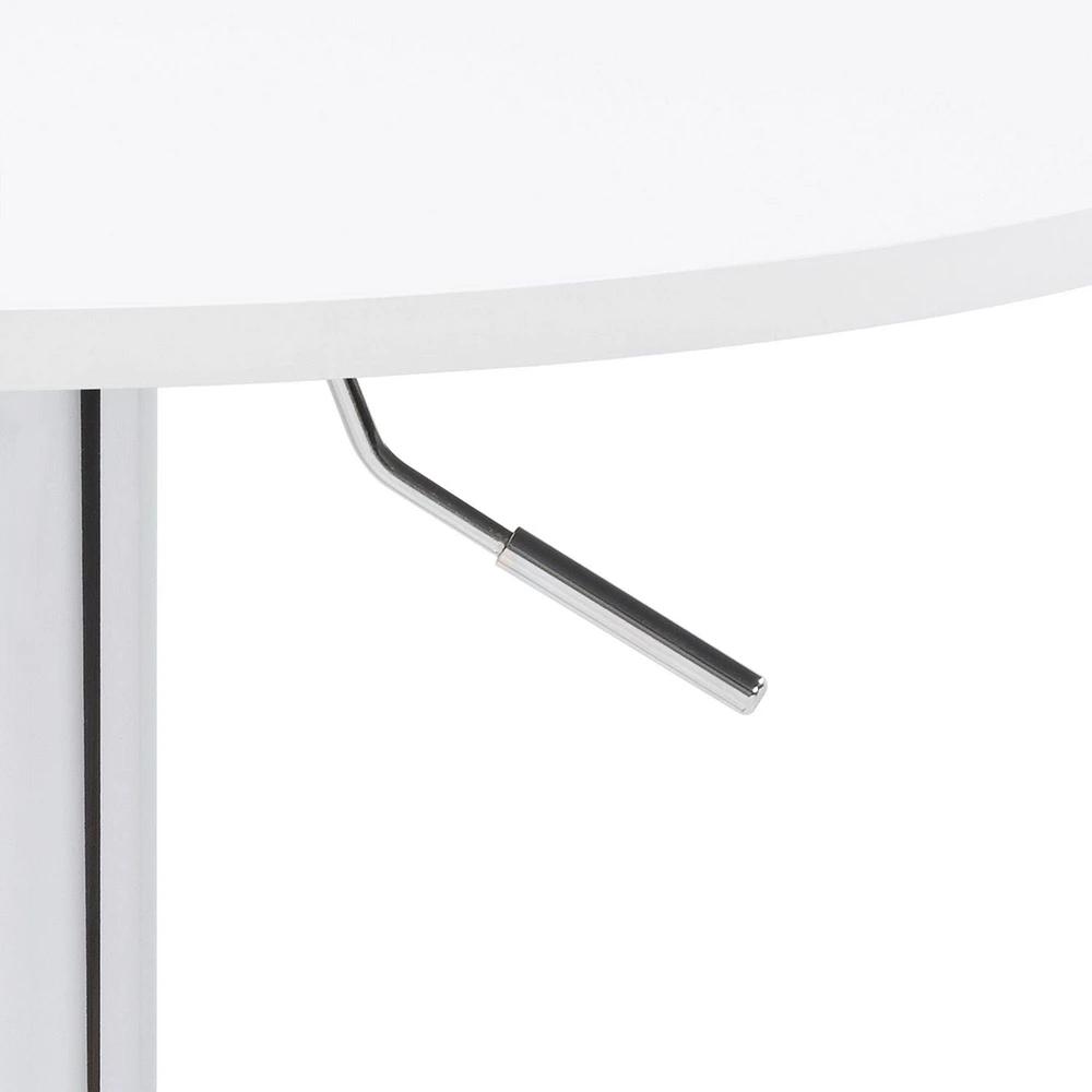 Table de bar ronde réglable et pivotante avec base en métal Maya