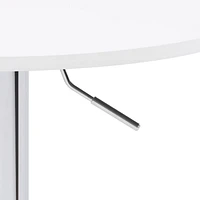 Table de bar ronde réglable et pivotante avec base en métal Maya