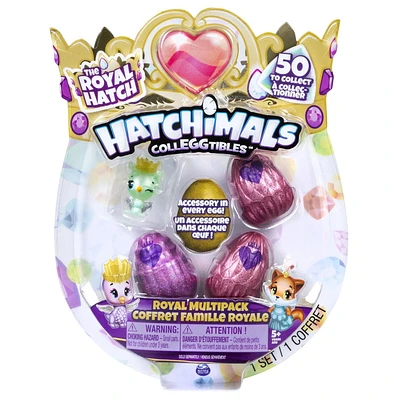 Hatchimals CollEGGtibles, Coffret Famille royale avec 4 Hatchimals et accessoires, pour les enfants à partir de 5 ans
