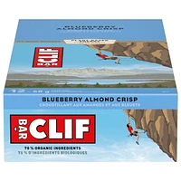 CLIF BAR, Blueberry Almond Crisp Energy Bar, 70% Organic Ingredients, No Artificial Flavours, 68 g (Pack of 12)