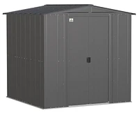 Abri de rangement Arrow Classic en acier, 6x6, charbon Remise en métal 6x6