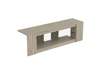 Safdie & Co. Tv Stand 55L Dark Taupe 2 Shelves With Tempered Glass