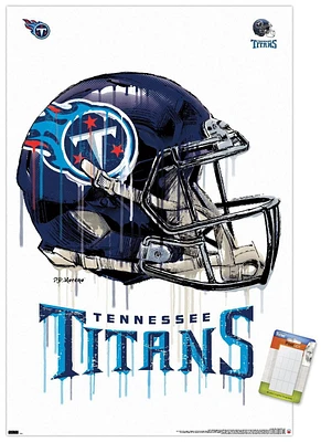 NFL Tennessee Titans - Drip Helmet 20 Wall Poster, 22.375" x 34"