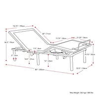 CorLiving Q Electric Adjustable Metal Bed Frame