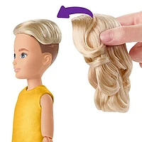 Creatable World Character Starter Pack CS-414, Blonde Doll with Blue Eyes, Wavy Long-Hair Wig, Removable Tank and Shorts, Creative Play for All Kids 6 Years Old and Up