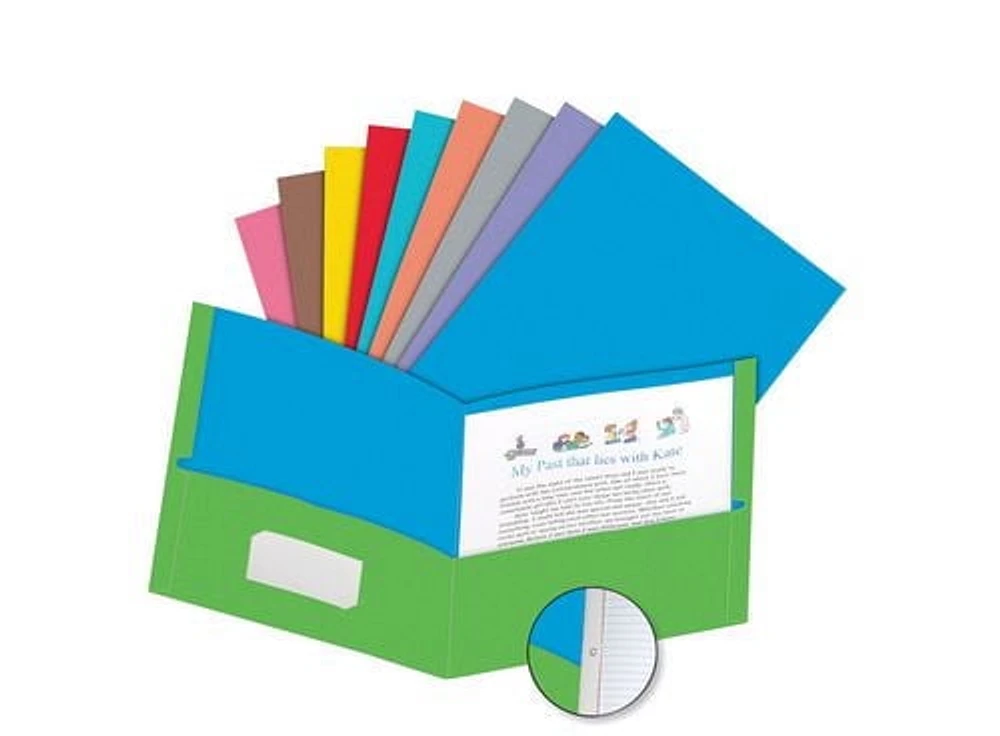 Oxford Twisted Twin Pocket Folder with Fastener