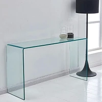 TABLE CONSOLE MOYENNE EN VERRE DE LA COLLECTION HEAVENLY